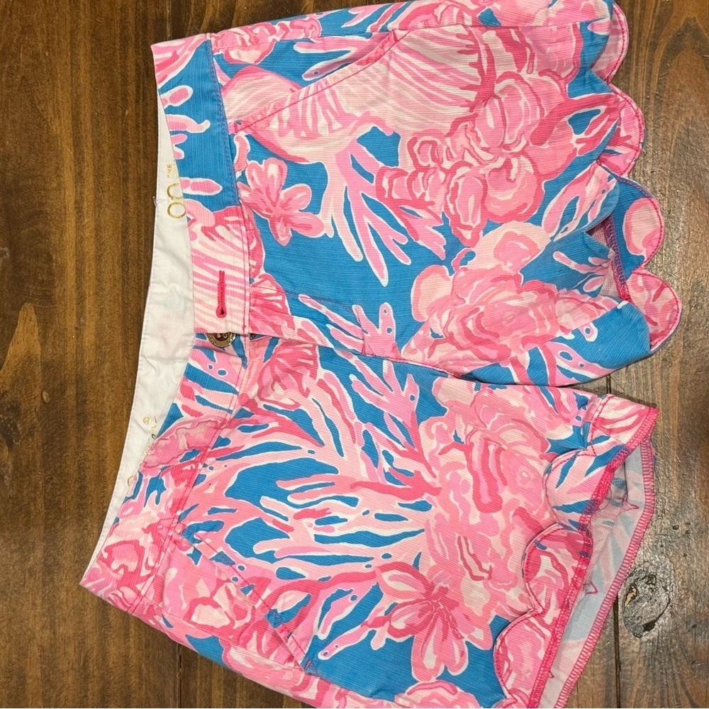 Lilly Pulitzer Pink and Blue Floral Women's Shorts‎